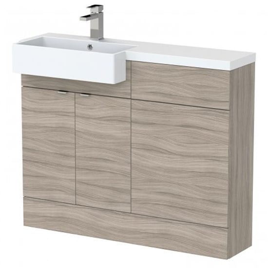 Product photograph of Fuji 110cm Left Handed Vanity With Square Basin In Driftwood from Furniture in Fashion