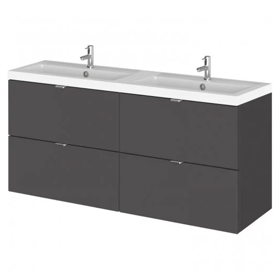 Read more about Fuji 120cm 4 drawers wall vanity with basin 1 in gloss grey