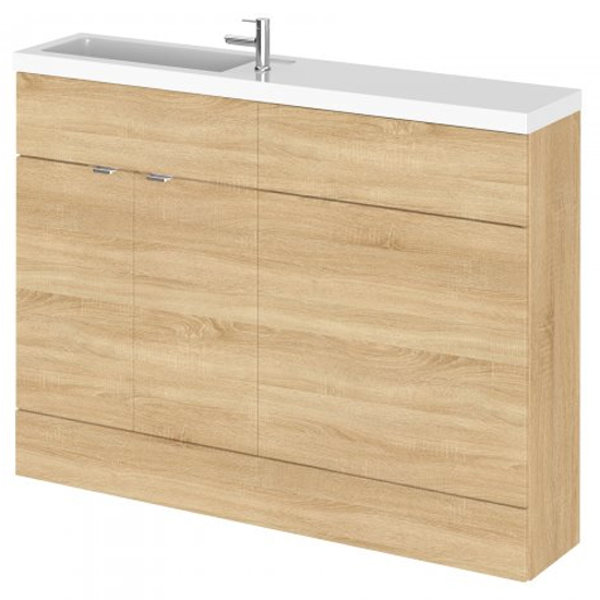 Read more about Fuji 120cm vanity unit with slimline basin in natural oak