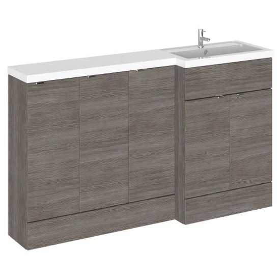 Photo of Fuji 150cm right handed vanity with base unit in brown grey