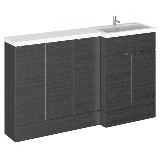 Read more about Fuji 150cm right handed vanity with base unit in hacienda black
