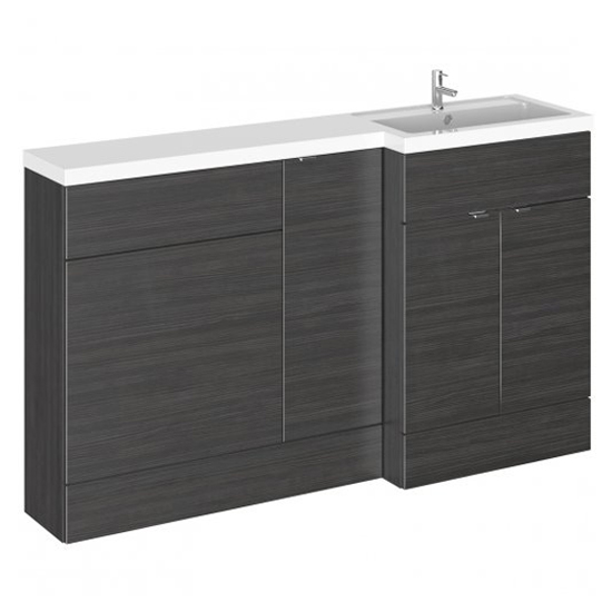 Product photograph of Fuji 150cm Right Handed Vanity With Wc Unit In Hacienda Black from Furniture in Fashion