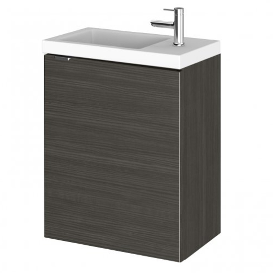 Read more about Fuji 40cm wall hung vanity unit with basin in hacienda black