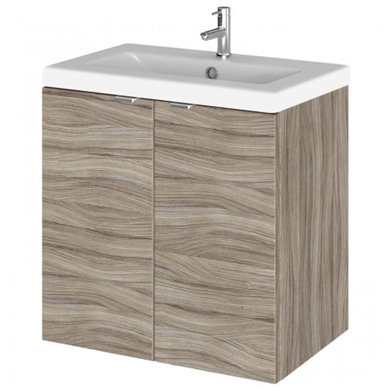 Product photograph of Fuji 50cm 2 Doors Wall Vanity With Basin 2 In Driftwood from Furniture in Fashion