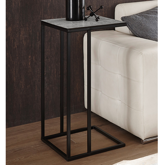 Read more about Fuxin ceramic side table with black metal frame