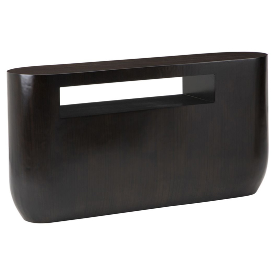 Product photograph of Gablet Oblong Design Wooden Console Table In Dark Brown from Furniture in Fashion