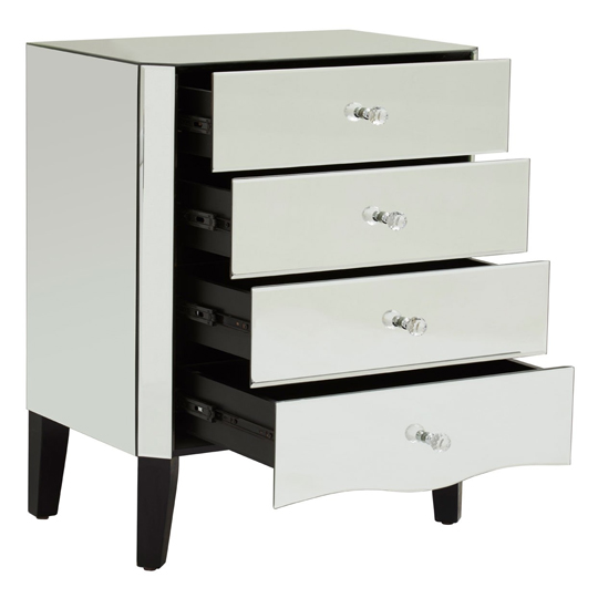 Gabriella MDF 4 Drawers Chest With Pine Wood Legs | Furniture in Fashion