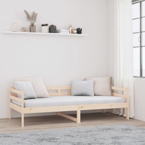 Galam Solid Pine Wood Day Bed In Natural | Furniture in Fashion