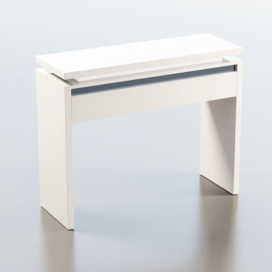 View Garde console table in white and black gloss with led lights