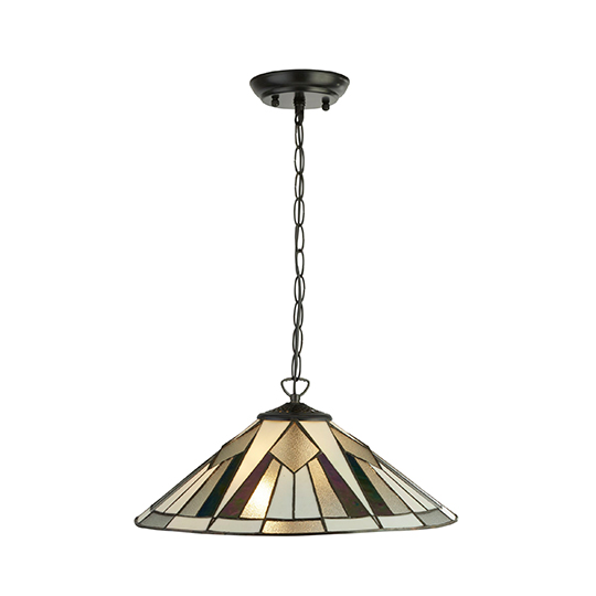 Gatsby Tiffany 2 Lights Pendant Ceiling Light In Multicolour