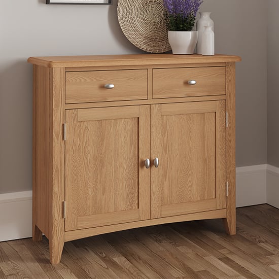 Product photograph of Gilford Wooden 2 Doors 2 Drawers Sideboard In Light Oak from Furniture in Fashion