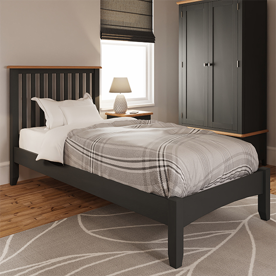 Product photograph of Gilford Wooden Single Bed In Grey from Furniture in Fashion