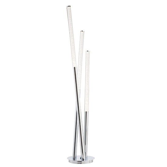 Product photograph of Glacier 3 Lights Bubble Acrylic Floor Lamp In Chrome from Furniture in Fashion