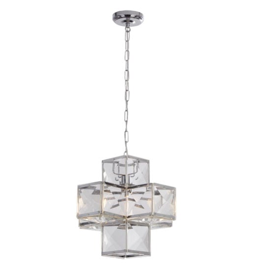 Product photograph of Glacier Acrylic Wall Hung 1 Pendant Light In Chrome from Furniture in Fashion