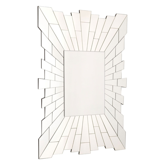 Read more about Glitacoz rectangular wall mirror in silver glass frame