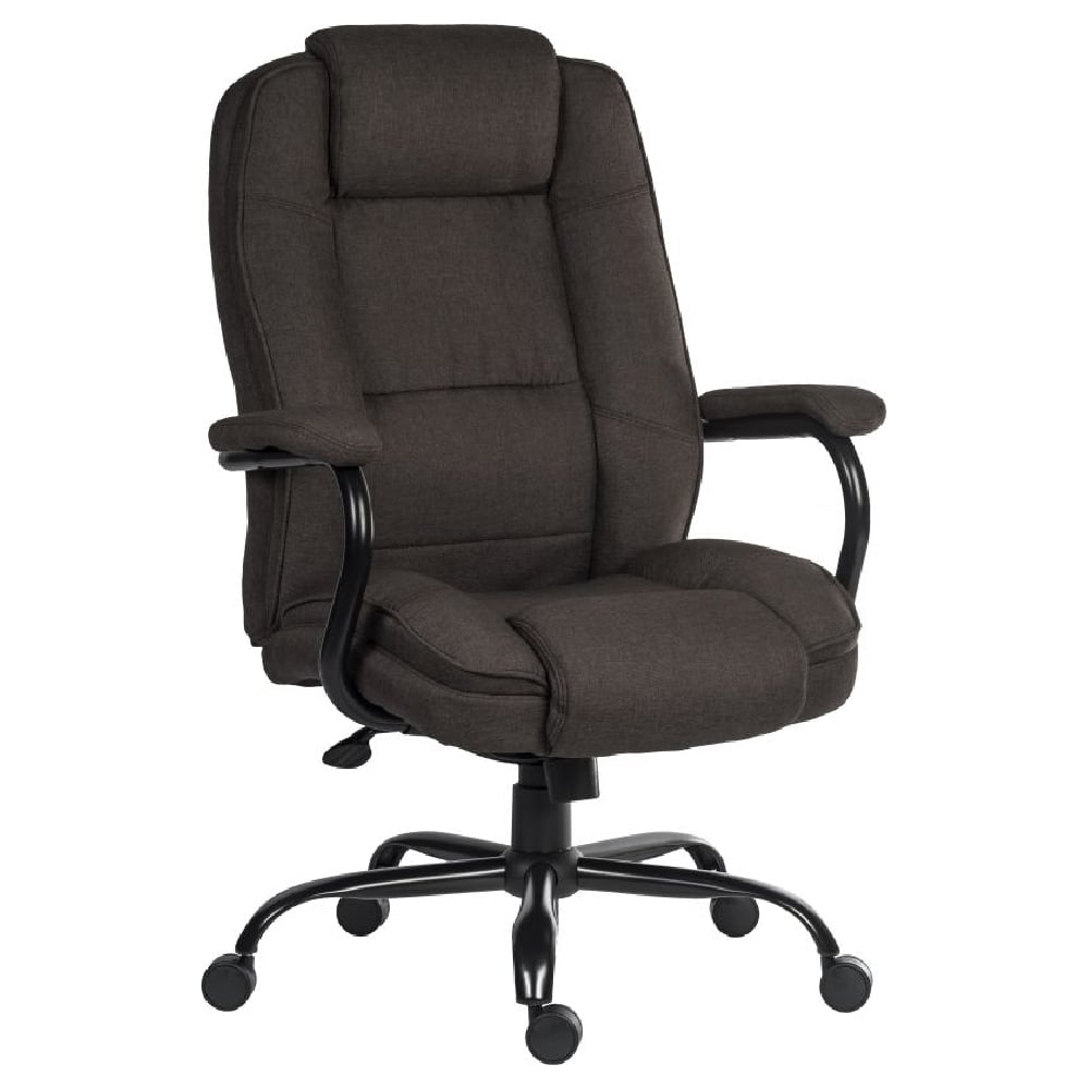 Product photograph of Godley Fabric Home And Office Chair In Dark Brown from Furniture in Fashion