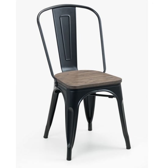 Read more about Gael wooden dining chair in mocha elm with metal frame