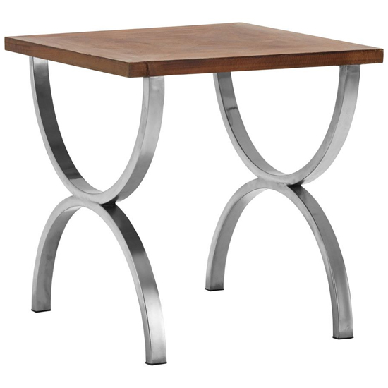 Product photograph of Greytok Square Wooden Side Table With Steel Legs In Natural from Furniture in Fashion
