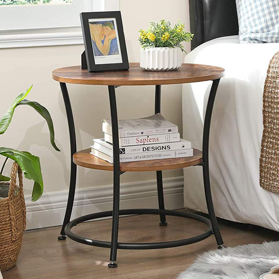 Surak Medium Wooden Side Table In Silver | Sale