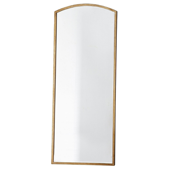 Photo of Haggen large arch bedroom mirror in antique gold frame