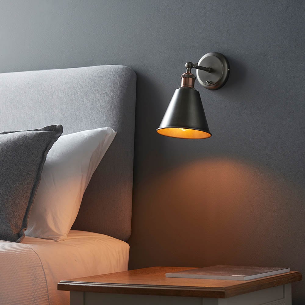 Product photograph of Halifax Satin White Shade Wall Light In Bright Nickel from Furniture in Fashion