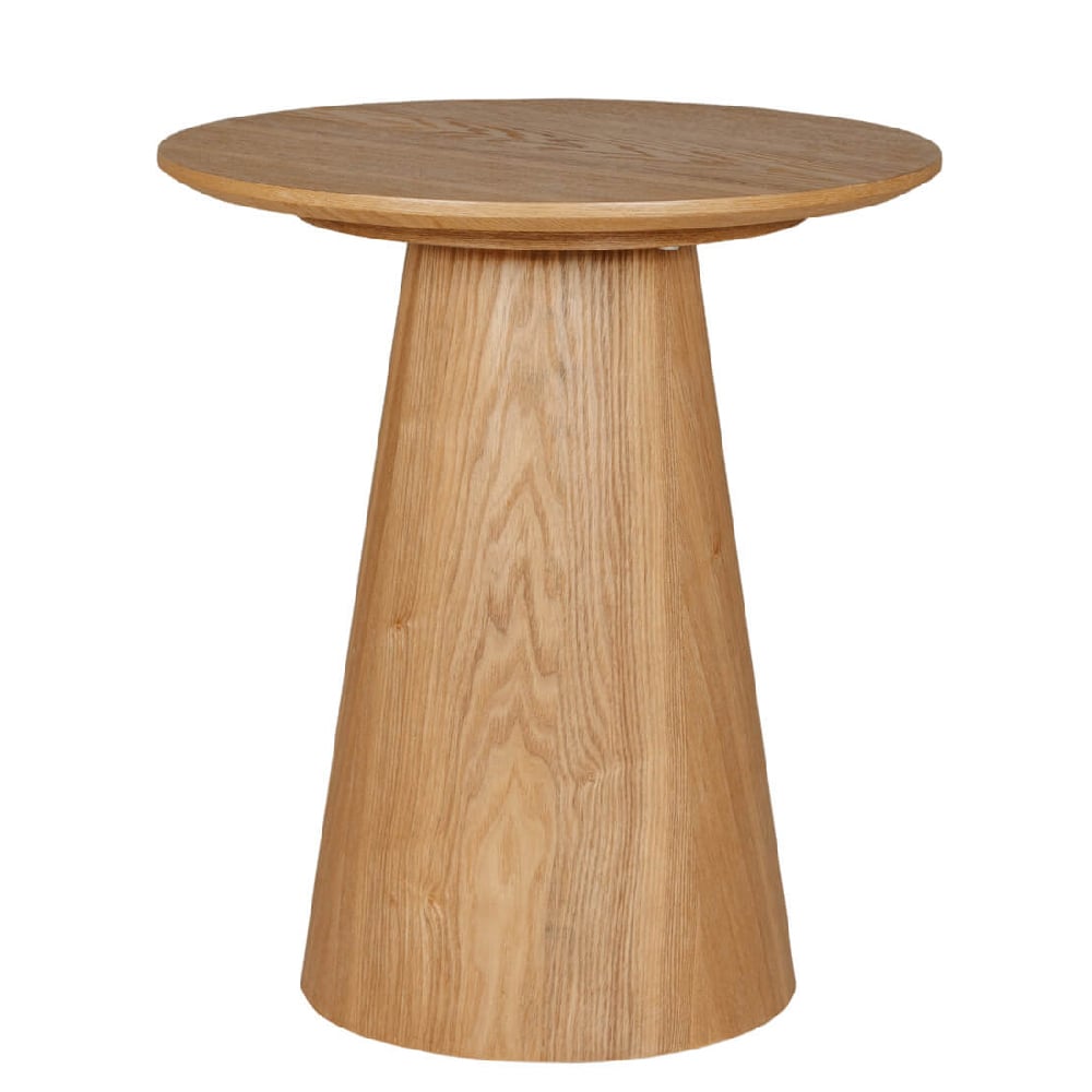 Product photograph of Hamel Wooden Round Lamp Table In Brown from Furniture in Fashion