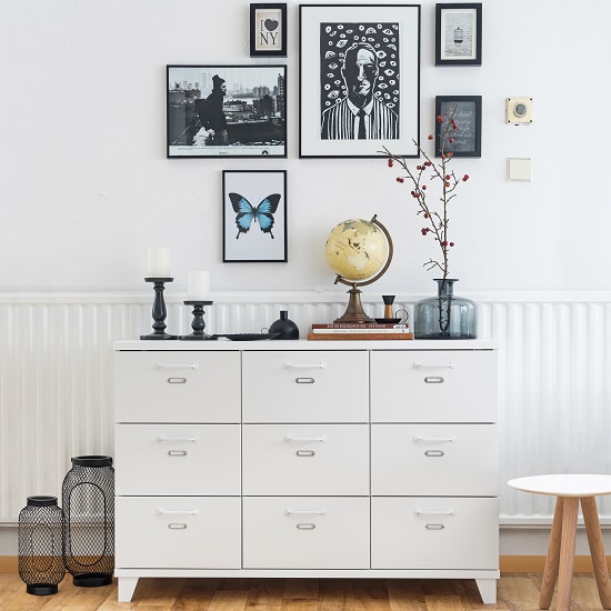 Hampstead Chest Of Drawers In White With 9 Drawers 30460