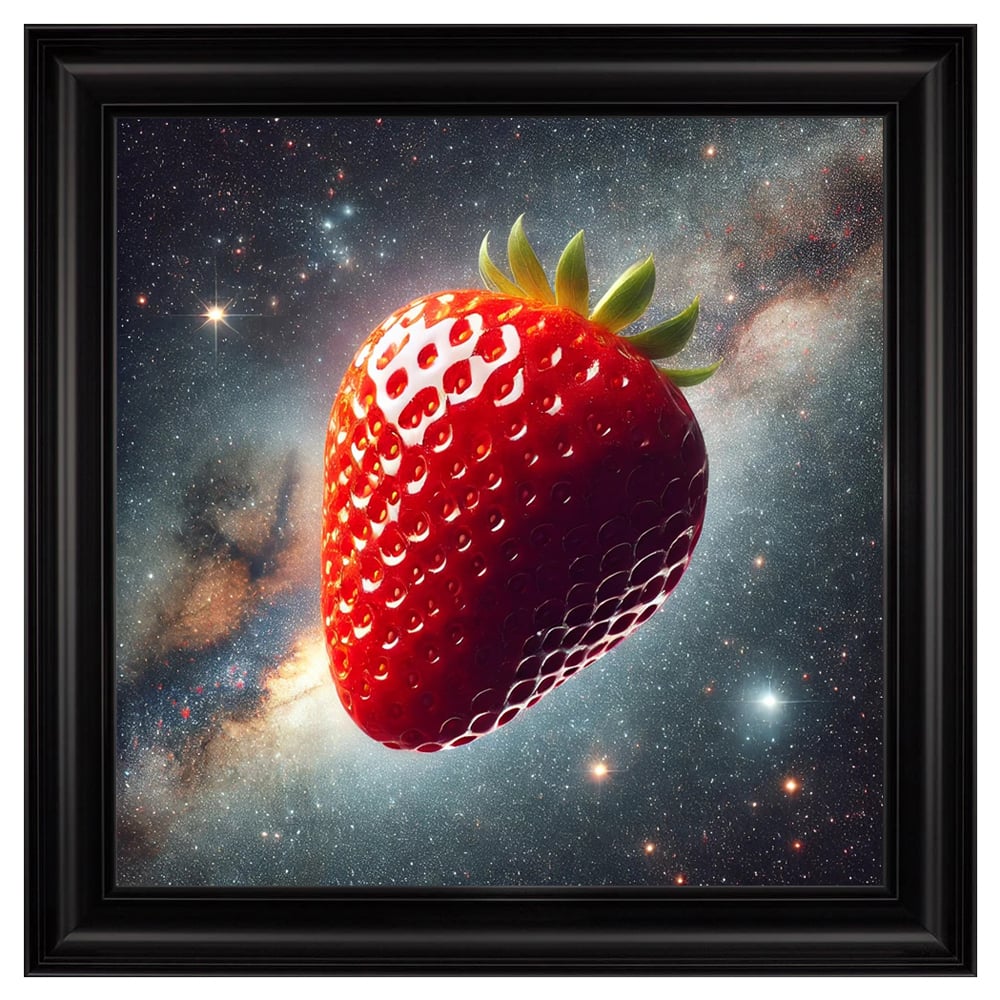 Read more about Hankinson strawberry galaxy wall art in black frame