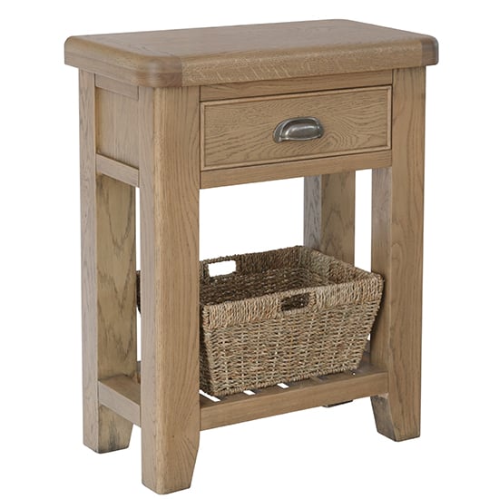 Read more about Hants wooden 1 drawer telephone table in smoked oak