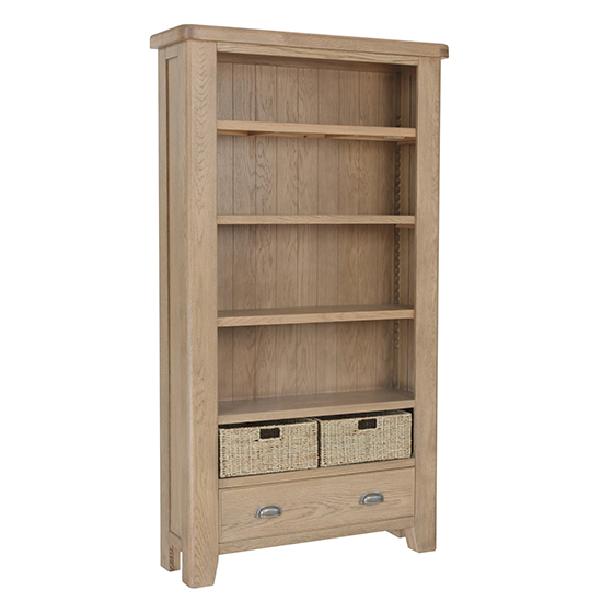 Read more about Hants large wooden bookcase in smoked oak