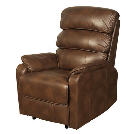 Harmony Leather Recliner Sofa Chair In Two Tone Tan | Furniture in Fashion