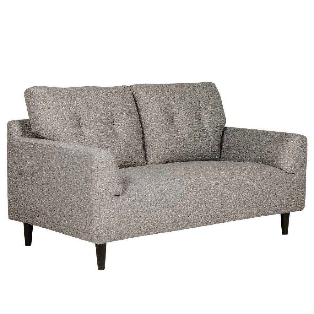 harringay fabric 2 seater sofa with black legs in charcoal