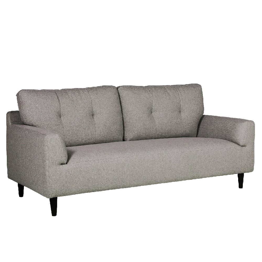 harringay fabric 3 seater sofa with black legs in charcoal