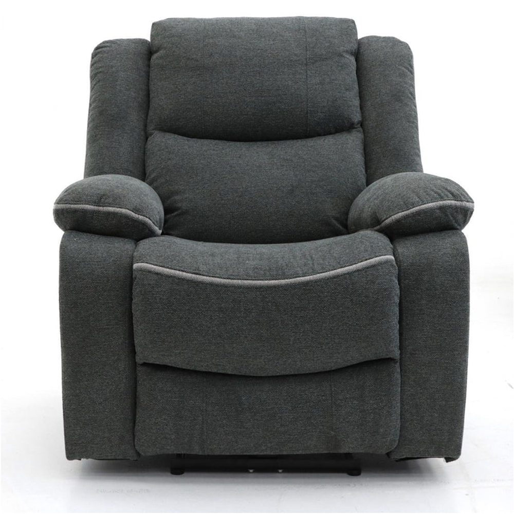 harris fabric electric recliner 1 seater sofa in graphite