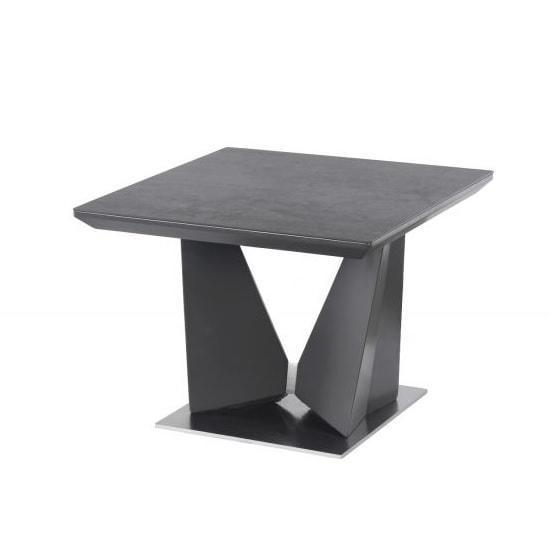 Product photograph of Ware Modern Side Table Square In Grey Ceramic from Furniture in Fashion