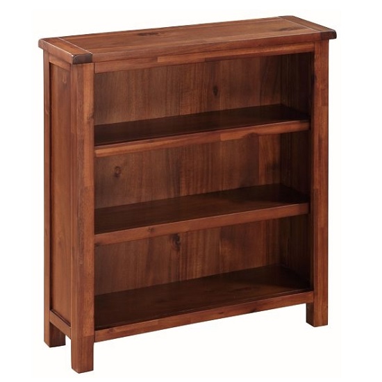 Hart Wooden Low Bookcase In Acacia Finish | Furniture in Fashion