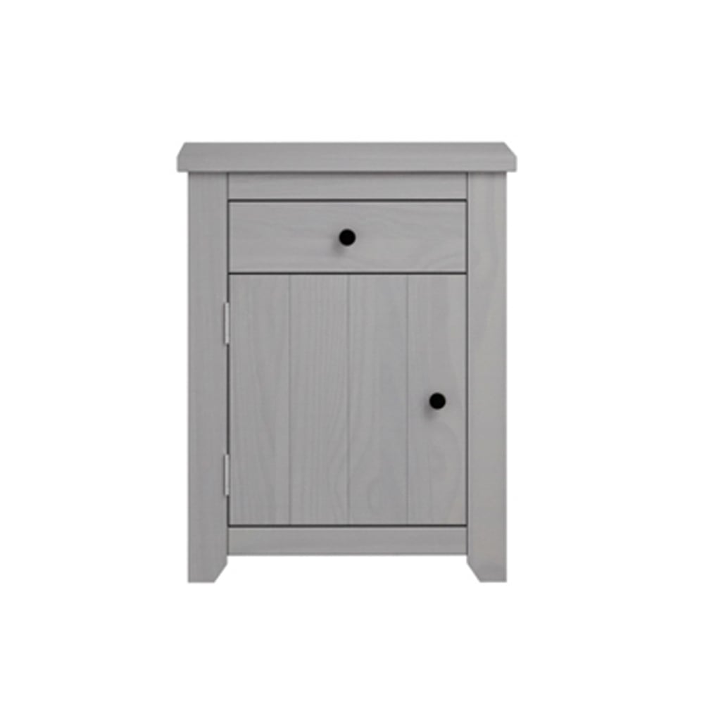 Read more about Havanan wooden bedside cabinet with 1 door 1 drawer in grey