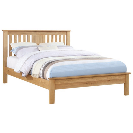 Photo of Heaton wooden low end king size bed in oak