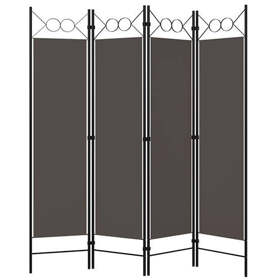 Read more about Hecate fabric 4 panels 160cm x 180cm room divider in anthracite