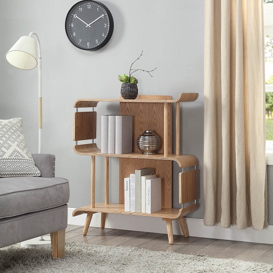 Hector Contemporary Wooden Bookcase In Ashwood | Furniture in Fashion