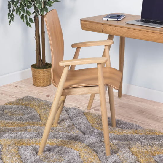 Product photograph of Hector Contemporary Wooden Home And Office Chair In Oak from Furniture in Fashion