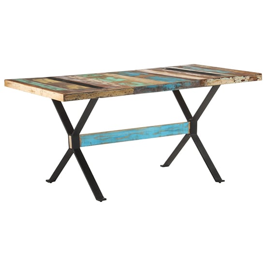 Product photograph of Heinz Large Solid Reclaimed Wood Dining Table In Multi-colour from Furniture in Fashion