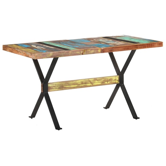 Product photograph of Heinz Medium Solid Reclaimed Wood Dining Table In Multi-colour from Furniture in Fashion