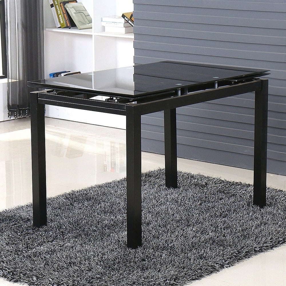 Read more about Helena small glass extending dining table in black