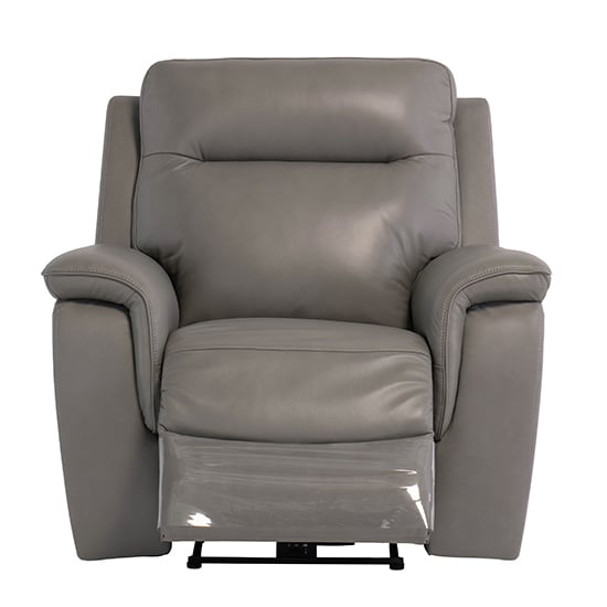 Photo of Henrika faux leather electric recliner armchair in grey