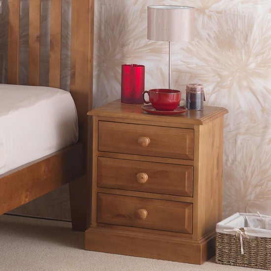 Product photograph of Herndon Wooden Bedside Cabinet In Lacquered from Furniture in Fashion