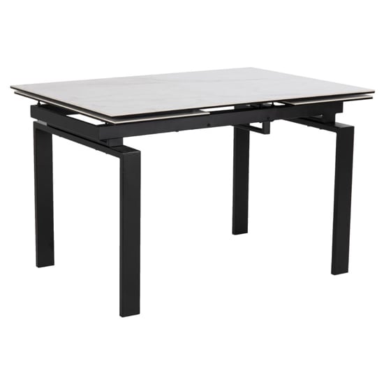 Photo of Hershey ceramic extending dining table small in white akranes