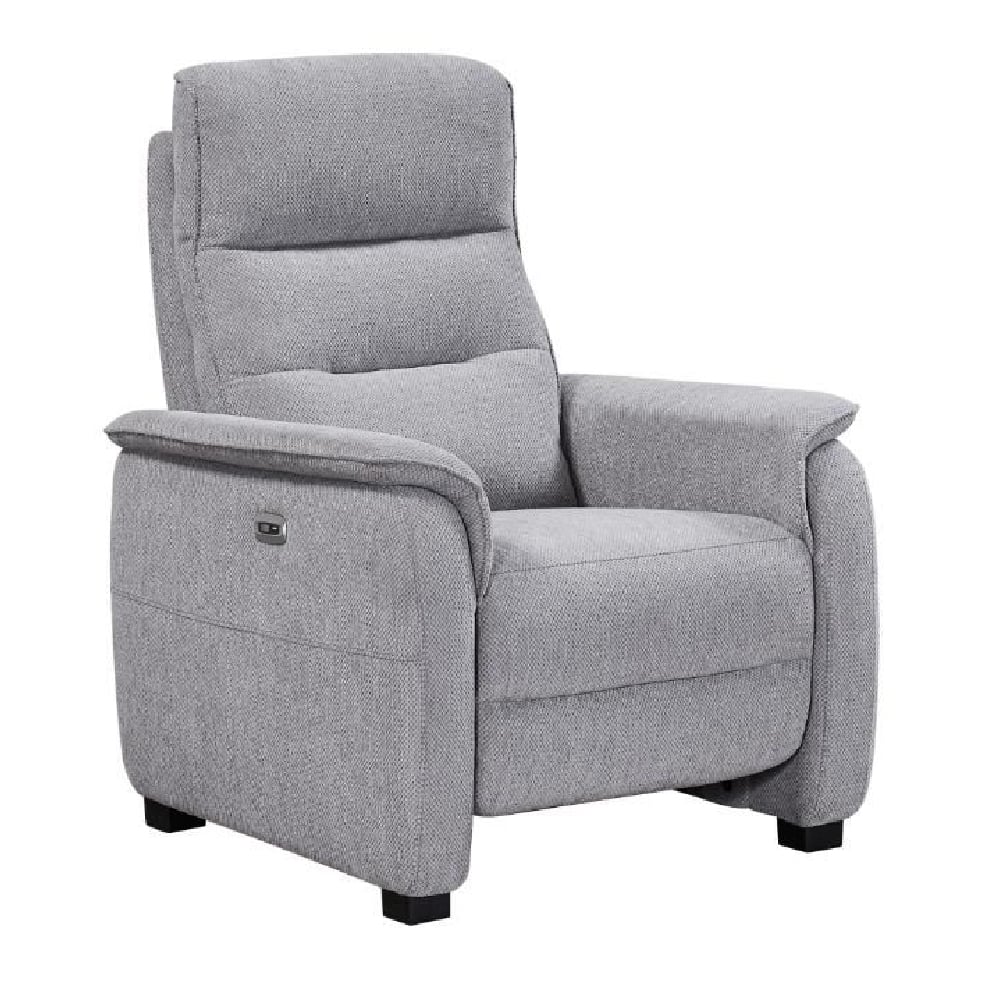 hidalgo fabric recliner 1 seater sofa in pewter