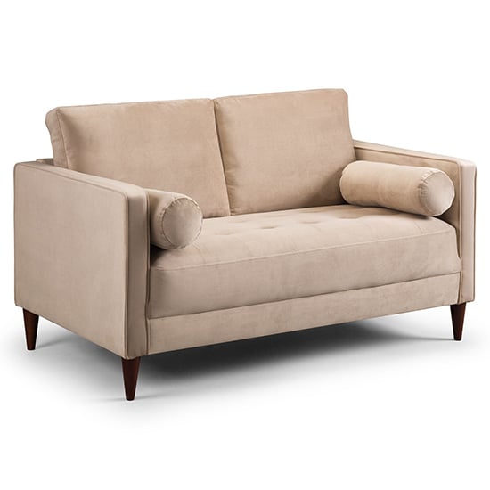 Hiltraud Fabric 2 Seater Sofa In Beige Furniture In Fashion