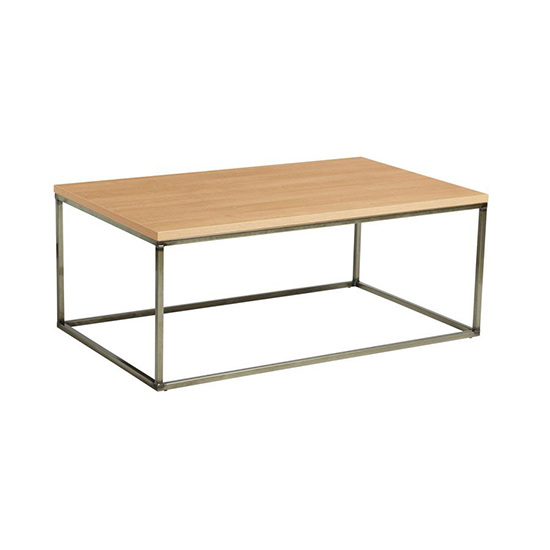 Read more about Holland rectangular wooden coffee table in kaffee light oak